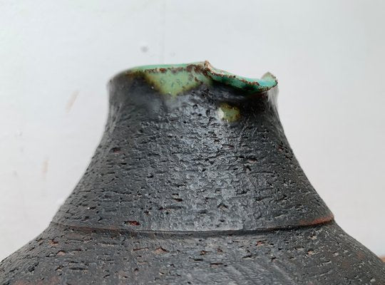 Large Mid-Century Brutalist Studio Pottery Carafe Vase by Gerhard Liebenthron, Germany, 1960s-UAH-1627795