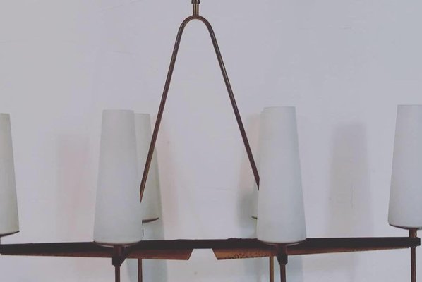 Large Mid-Century Ceiling Lamp, 1950s-OLY-604244