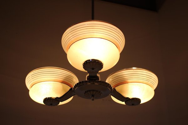 Large Mid-Century Ceiling Lamp from Zukov, 1950s-TZ-602158