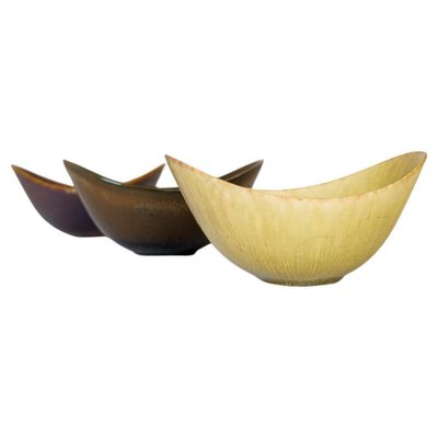 Large Mid-Century Ceramic Bowls by Gunnar Nylund for Rörstrand, Sweden, Set of 3-UYK-1165823