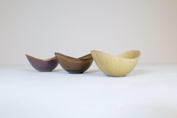 Large Mid-Century Ceramic Bowls by Gunnar Nylund for Rörstrand, Sweden, Set of 3-UYK-1165823