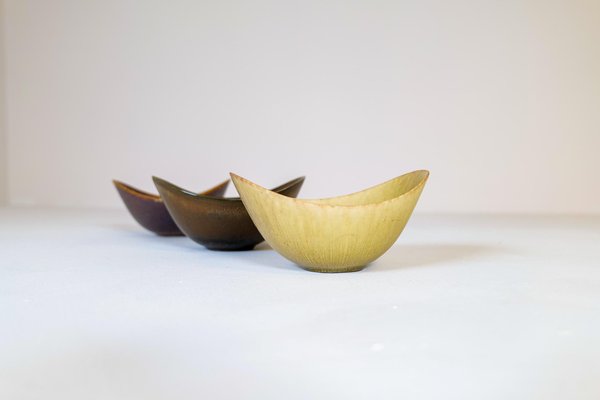 Large Mid-Century Ceramic Bowls by Gunnar Nylund for Rörstrand, Sweden, Set of 3-UYK-1165823