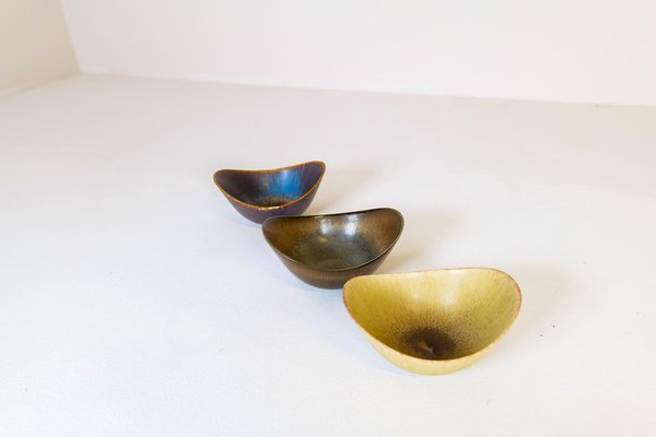 Large Mid-Century Ceramic Bowls by Gunnar Nylund for Rörstrand, Sweden, Set of 3-UYK-1165823