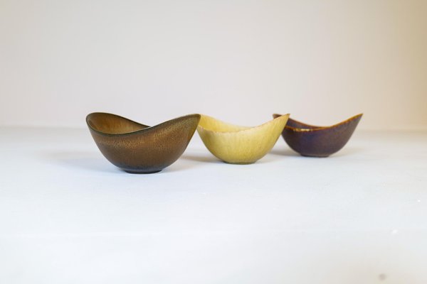 Large Mid-Century Ceramic Bowls by Gunnar Nylund for Rörstrand, Sweden, Set of 3-UYK-1165823