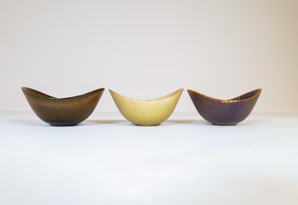 Large Mid-Century Ceramic Bowls by Gunnar Nylund for Rörstrand, Sweden, Set of 3-UYK-1165823