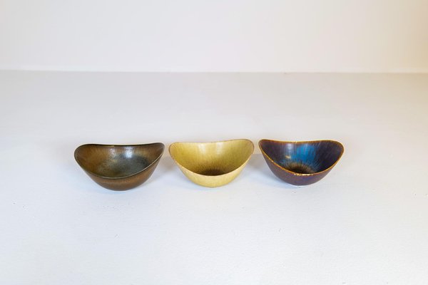 Large Mid-Century Ceramic Bowls by Gunnar Nylund for Rörstrand, Sweden, Set of 3-UYK-1165823