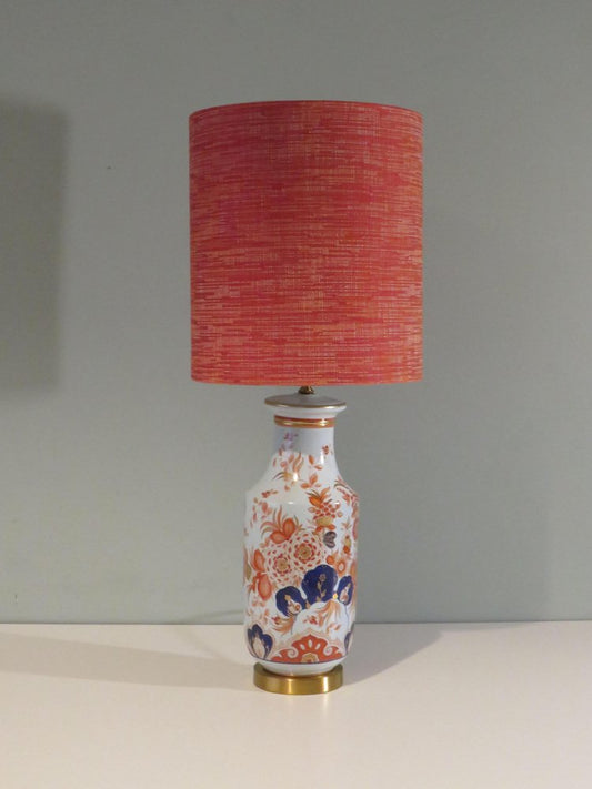 Large Mid-Century Ceramic Table Lamp with Imari Inspired Motif, 1960s