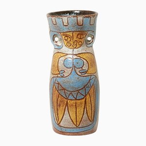 Large Mid-Century Ceramic Totem Vase from Les potiers d Accolay, France, 1950s-YJA-1387882