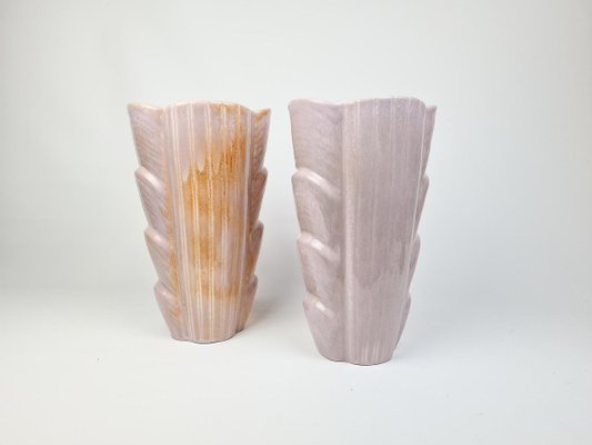 Large Mid-Century Ceramic Vases by Gunnar Nylund for Rörstrand, Sweden, Set of 2-UYK-807009