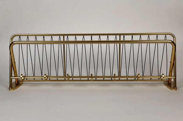 Large Mid-Century Coat Rack in Gold Color, Austria, 1950s-BAF-763453