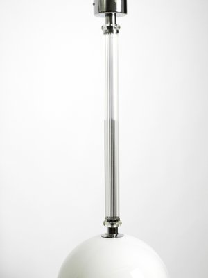 Large Mid-Century Czech Glass Ceiling Lamp with Glass Shade and Glass Rod-RR-940995