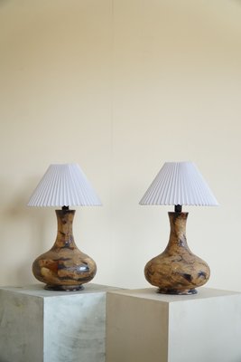 Large Mid-Century Danish Modern Ceramic Table Lamps, 1970s, Set of 2-MXF-1250322