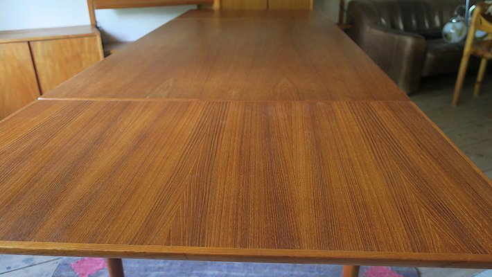 Large Mid-Century Danish Teak Dining Table, 1960s-ED-1820625