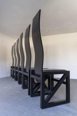 Large Mid-Century Edo Dining Chairs by Kisho Kurokawa for PPM, 1980s, Set of 6-FGA-1396147