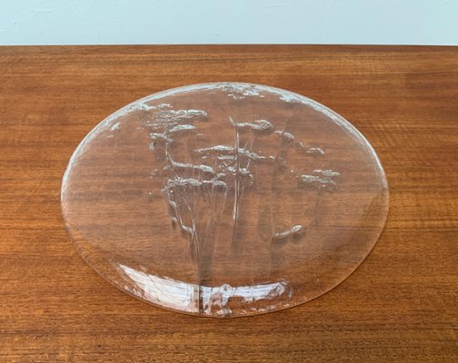 Large Mid-Century Finnish Glass Plate by Kaija Aarikka for Humppila-UAH-1050755