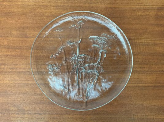 Large Mid-Century Finnish Glass Plate by Kaija Aarikka for Humppila-UAH-1050755