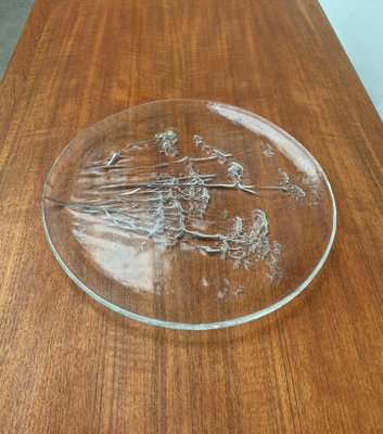 Large Mid-Century Finnish Glass Plate by Kaija Aarikka for Humppila-UAH-1050755