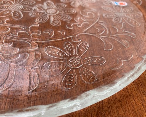 Large Mid-Century Finnish Glass Plate from Humppila-UAH-1049524