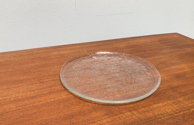 Large Mid-Century Finnish Glass Plate from Humppila-UAH-1049524