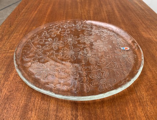 Large Mid-Century Finnish Glass Plate from Humppila-UAH-1049524