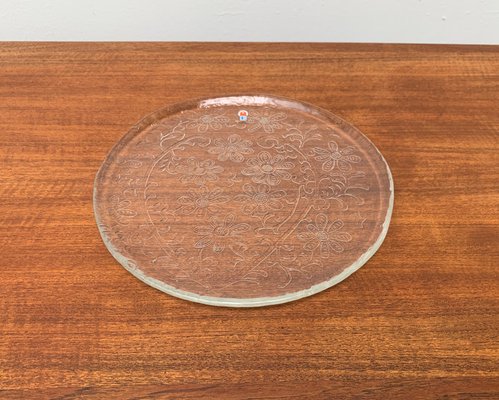 Large Mid-Century Finnish Glass Plate from Humppila-UAH-1049524