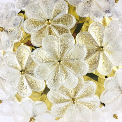 Large Mid-Century Floral Ceiling Light in Murano Glass by Ernst Palme, Germany, 1970s-BMM-1454024