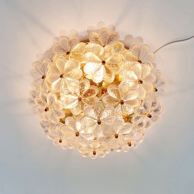 Large Mid-Century Floral Ceiling Light in Murano Glass by Ernst Palme, Germany, 1970s-BMM-1454024