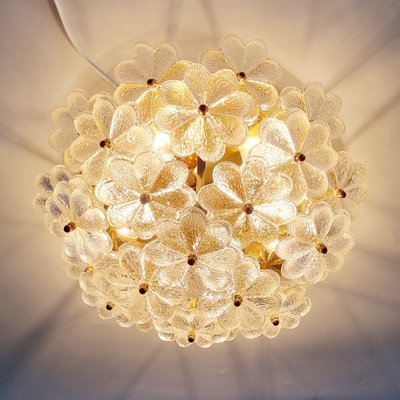 Large Mid-Century Floral Ceiling Light in Murano Glass by Ernst Palme, Germany, 1970s-BMM-1454024