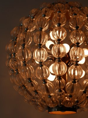 Large Mid-Century German 13-Light Glass Sputnik Chandelier from VEB Leuchtenbau Leipzig, 1960s-WPT-711523