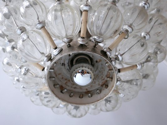 Large Mid-Century German 13-Light Glass Sputnik Chandelier from VEB Leuchtenbau Leipzig, 1960s-WPT-711523