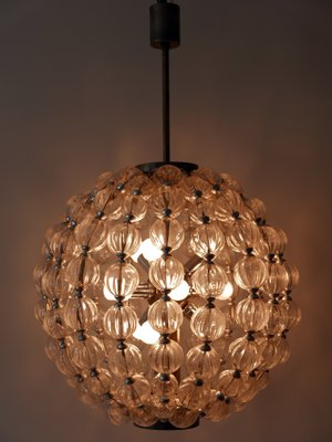 Large Mid-Century German 13-Light Glass Sputnik Chandelier from VEB Leuchtenbau Leipzig, 1960s-WPT-711523