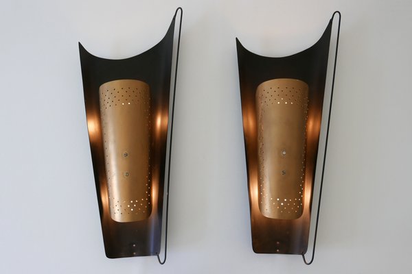 Large Mid-Century German Sconces from Karl Walther Nachf., 1950s, Set of 2-WPT-644709