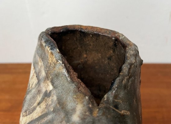 Large Mid-Century German Studio Pottery Brutalist Sculptural Vase, 1960s-UAH-1798363