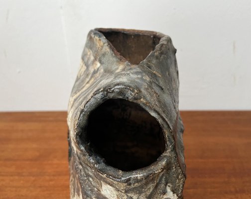 Large Mid-Century German Studio Pottery Brutalist Sculptural Vase, 1960s-UAH-1798363