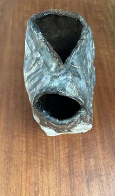 Large Mid-Century German Studio Pottery Brutalist Sculptural Vase, 1960s-UAH-1798363