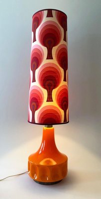 Large Mid-Century German Table Lamp with Glass Base, 1970s-BAF-763382