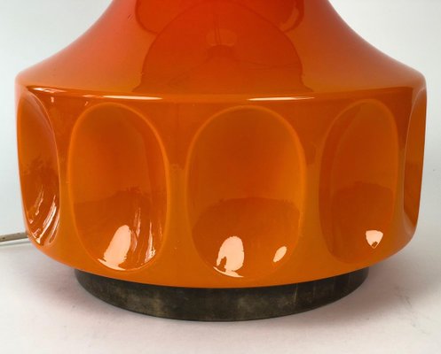 Large Mid-Century German Table Lamp with Glass Base, 1970s-BAF-763382