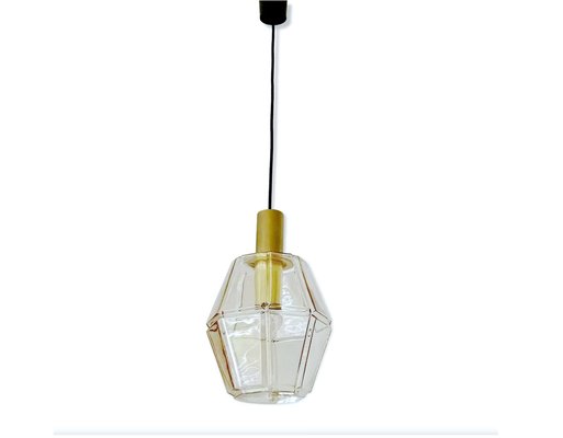 Large Mid-Century Glass Pendant Light from Limburg-GUT-2036706