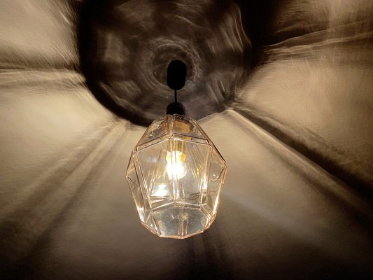 Large Mid-Century Glass Pendant Light from Limburg-GUT-2036706