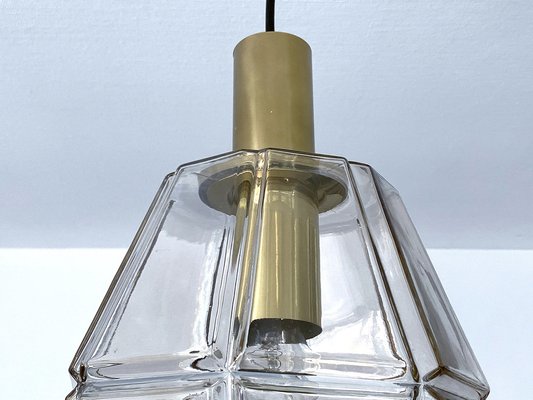 Large Mid-Century Glass Pendant Light from Limburg-GUT-2036706