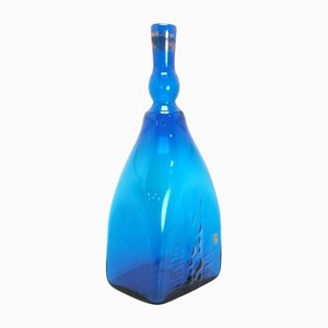 Large Mid-Century Hand Made Glass Bottle by Karol Holosko for Lednice Straight, 1970s-UWE-1160227