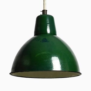 Large Mid-Century Industrial Enameled Metal Factory Lamp, France-RR-1305043