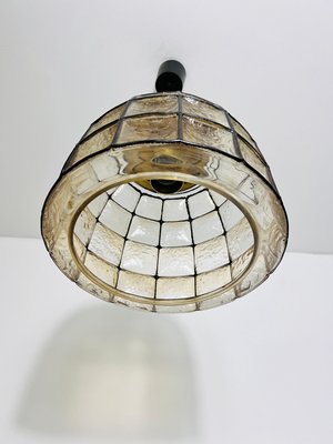 Large Mid-Century Iron and Glass Pendant Lamp attributed to Glashütte Limburg, 1960s-PUK-2020861