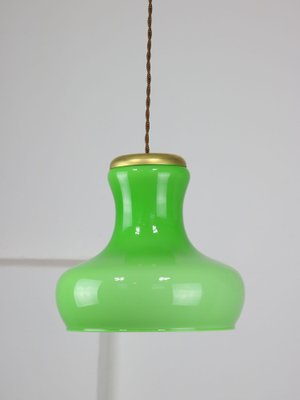 Large Mid-Century Italian Brass and Glass Pendant Lamp-HGJ-1756892