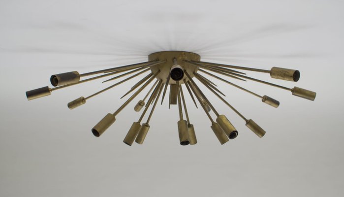 Large Mid-Century Italian Brutalist Sputnik Ceiling Lamp, 1950s-KQB-580932