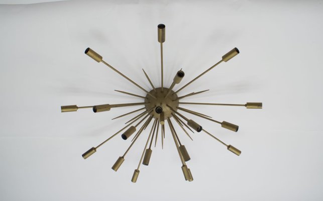 Large Mid-Century Italian Brutalist Sputnik Ceiling Lamp, 1950s-KQB-580931