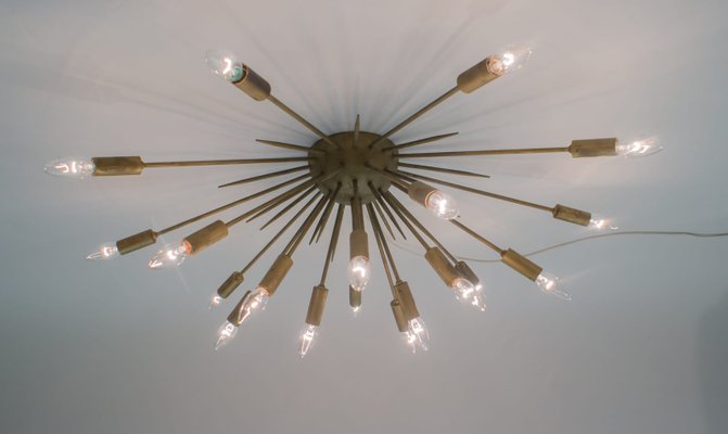 Large Mid-Century Italian Brutalist Sputnik Ceiling Lamp, 1950s-KQB-580932