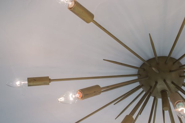 Large Mid-Century Italian Brutalist Sputnik Ceiling Lamp, 1950s-KQB-580931