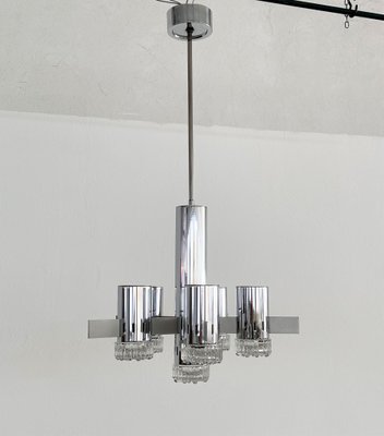 Large Mid-Century Italian Chrome and Glass Sputnik Chandelier attributed to Gaetano Sciolari, 1960s-VNE-1438293