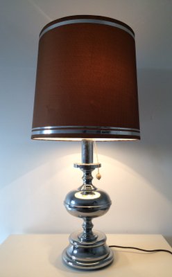 Large Mid-Century Italian Chrome Table Lamp, 1960s-RQV-822359